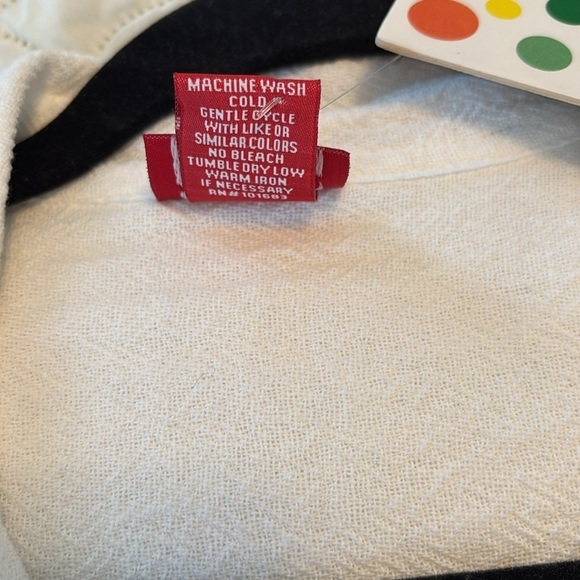 Toofan White Textured Button-Up Oversized Tunic Top 3/4 Roll-Up Sleeves Size M - Picture 6 of 9